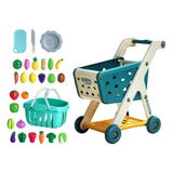 Maxbell Kids Shopping Cart Trolley Set with Pretend Play Accessory Desk Storage Toys