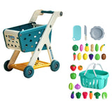 Maxbell Kids Shopping Cart Trolley Set with Pretend Play Accessory Desk Storage Toys