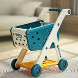 Maxbell Kids Shopping Cart Trolley Set with Pretend Play Accessory Desk Storage Toys