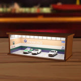 Maxbell 1:64 Scale Parking Lot Diecast Car Display for Model Cars Figures Collection Style A