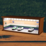 Maxbell 1:64 Scale Parking Lot Diecast Car Display for Model Cars Figures Collection Style A