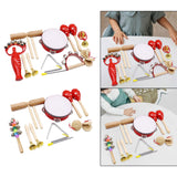 Maxbell Kids Percussion Set Enlightenment Rhythm Toy for Toddlers Age 3 to 10 Babies 10pcs