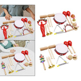 Maxbell Kids Percussion Set Enlightenment Rhythm Toy for Toddlers Age 3 to 10 Babies 10pcs