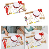 Maxbell Kids Percussion Set Enlightenment Rhythm Toy for Toddlers Age 3 to 10 Babies 10pcs