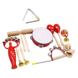 Maxbell Kids Percussion Set Enlightenment Rhythm Toy for Toddlers Age 3 to 10 Babies 10pcs