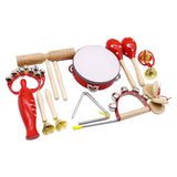 Maxbell Kids Percussion Set Enlightenment Rhythm Toy for Toddlers Age 3 to 10 Babies 10pcs