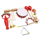 Maxbell Kids Percussion Set Enlightenment Rhythm Toy for Toddlers Age 3 to 10 Babies 10pcs