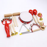 Maxbell Kids Percussion Set Enlightenment Rhythm Toy for Toddlers Age 3 to 10 Babies 10pcs