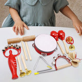 Maxbell Kids Percussion Set Enlightenment Rhythm Toy for Toddlers Age 3 to 10 Babies 10pcs