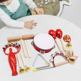 Maxbell Kids Percussion Set Enlightenment Rhythm Toy for Toddlers Age 3 to 10 Babies 10pcs