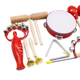 Maxbell Kids Percussion Set Enlightenment Rhythm Toy for Toddlers Age 3 to 10 Babies 10pcs