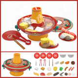 Maxbell Electric Hot Pot Role Playing Toy Kitchen Playset Toy for Kids Ages 3+