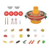 Maxbell Electric Hot Pot Role Playing Toy Kitchen Playset Toy for Kids Ages 3+