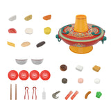 Maxbell Electric Hot Pot Role Playing Toy Kitchen Playset Toy for Kids Ages 3+