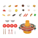 Maxbell Electric Hot Pot Role Playing Toy Kitchen Playset Toy for Kids Ages 3+