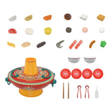 Maxbell Electric Hot Pot Role Playing Toy Kitchen Playset Toy for Kids Ages 3+