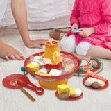 Maxbell Electric Hot Pot Role Playing Toy Kitchen Playset Toy for Kids Ages 3+