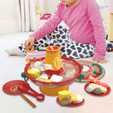 Maxbell Electric Hot Pot Role Playing Toy Kitchen Playset Toy for Kids Ages 3+