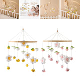 Maxbell Baby Nursery Crib Mobile Hanging Bed Bell Toy for Newborn Baby Holiday Gifts Yellow