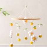Maxbell Baby Nursery Crib Mobile Hanging Bed Bell Toy for Newborn Baby Holiday Gifts Yellow