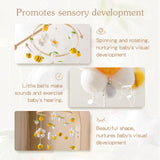 Maxbell Baby Nursery Crib Mobile Hanging Bed Bell Toy for Newborn Baby Holiday Gifts Yellow