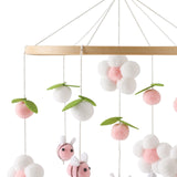Maxbell Baby Nursery Crib Mobile Hanging Bed Bell Toy for Newborn Baby Holiday Gifts Pink