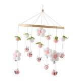 Maxbell Baby Nursery Crib Mobile Hanging Bed Bell Toy for Newborn Baby Holiday Gifts Pink