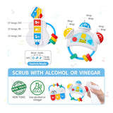 Maxbell 5 Pieces Baby Rattle Set Textures with Music Sound for Infants Newborns Kids