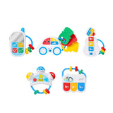 Maxbell 5 Pieces Baby Rattle Set Textures with Music Sound for Infants Newborns Kids