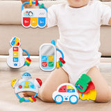 Maxbell 5 Pieces Baby Rattle Set Textures with Music Sound for Infants Newborns Kids