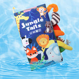 Maxbell Baby Bath Book Shower Gift Toddlers Toy Activity Toys Durable Early Learning jungle themed