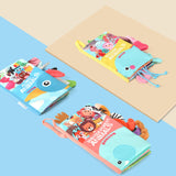 Maxbell Baby Books Toys Touch and Feel for Shower Gifts Stocking Stuffers Boys Girls forest land animals