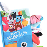 Maxbell Baby Books Toys Touch and Feel for Shower Gifts Stocking Stuffers Boys Girls flying animals