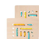 Maxbell Lacing Shapes Pattern Threading Rope Game for Age 3~6 Children Birthday Gift