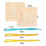 Maxbell Lacing Shapes Pattern Threading Rope Game for Age 3~6 Children Birthday Gift