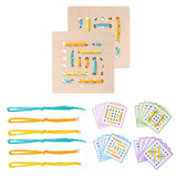 Maxbell Lacing Shapes Pattern Threading Rope Game for Age 3~6 Children Birthday Gift