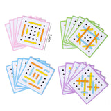 Maxbell Lacing Shapes Pattern Threading Rope Game for Age 3~6 Children Birthday Gift