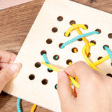Maxbell Lacing Shapes Pattern Threading Rope Game for Age 3~6 Children Birthday Gift