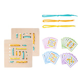 Maxbell Lacing Shapes Pattern Threading Rope Game for Age 3~6 Children Birthday Gift