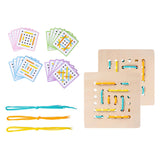 Maxbell Lacing Shapes Pattern Threading Rope Game for Age 3~6 Children Birthday Gift
