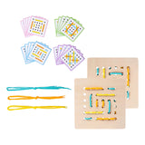 Maxbell Lacing Shapes Pattern Threading Rope Game for Age 3~6 Children Birthday Gift
