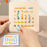 Maxbell Lacing Shapes Pattern Threading Rope Game for Age 3~6 Children Birthday Gift