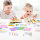 Maxbell Lacing Shapes Pattern Threading Rope Game for Age 3~6 Children Birthday Gift