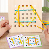 Maxbell Lacing Shapes Pattern Threading Rope Game for Age 3~6 Children Birthday Gift