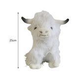 Maxbell Cow Plush Cattle Plush Figure Toy for Festival Children Toy white