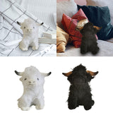 Maxbell Cow Plush Cattle Plush Figure Toy for Festival Children Toy white
