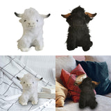Maxbell Cow Plush Cattle Plush Figure Toy for Festival Children Toy white