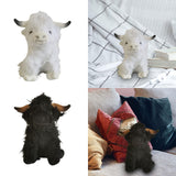 Maxbell Cow Plush Cattle Plush Figure Toy for Festival Children Toy white