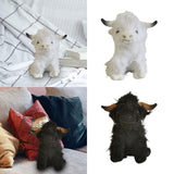 Maxbell Cow Plush Cattle Plush Figure Toy for Festival Children Toy white