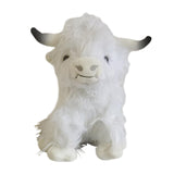 Maxbell Cow Plush Cattle Plush Figure Toy for Festival Children Toy white
